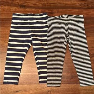 Primary Blue and White Striped Leggings